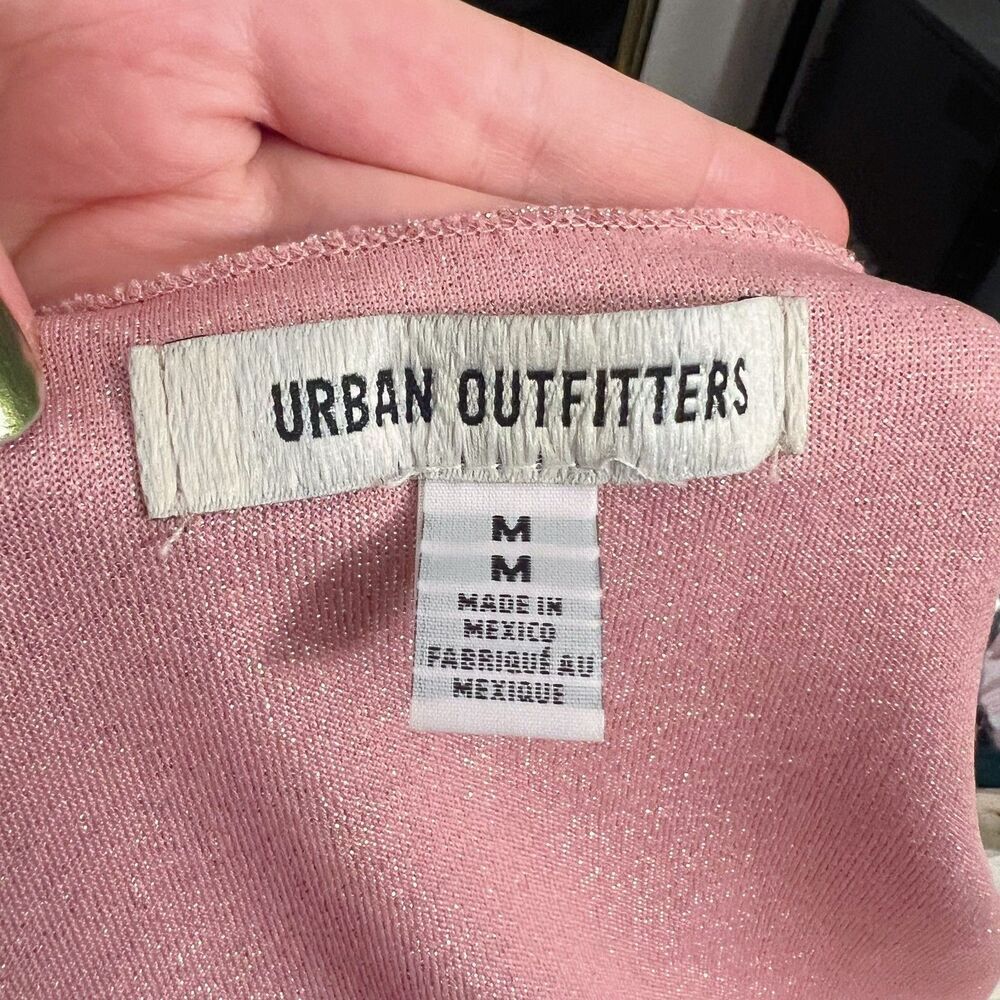 NWOT Urban Outfitters UO Pink Glittery Shawl Cardigan Wrap Top Size M - Picture 4 of 5